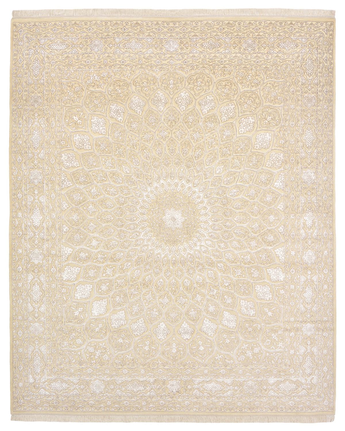 Orientalsk tæppe - 249 x 206 cm - mørk beige
