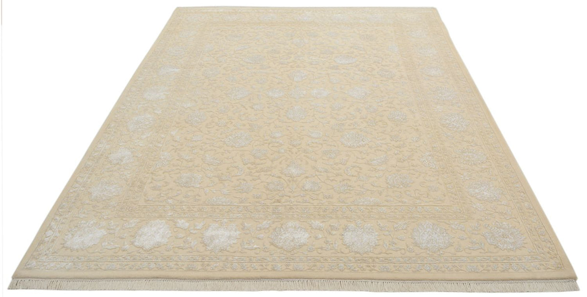 Orientalsk tæppe - 254 x 204 cm - lys beige