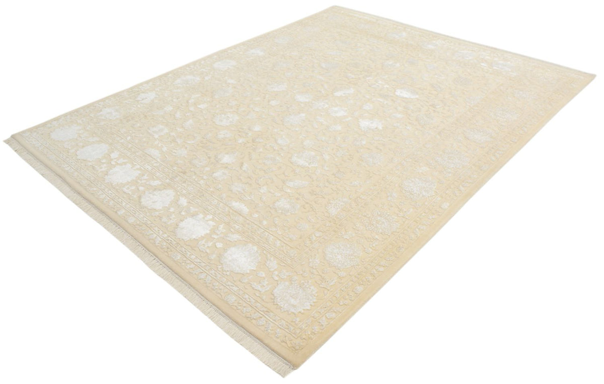 Orientalsk tæppe - 254 x 204 cm - lys beige