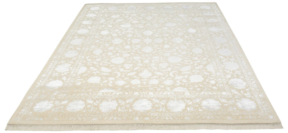 Orientalsk tæppe - 254 x 204 cm - lys beige