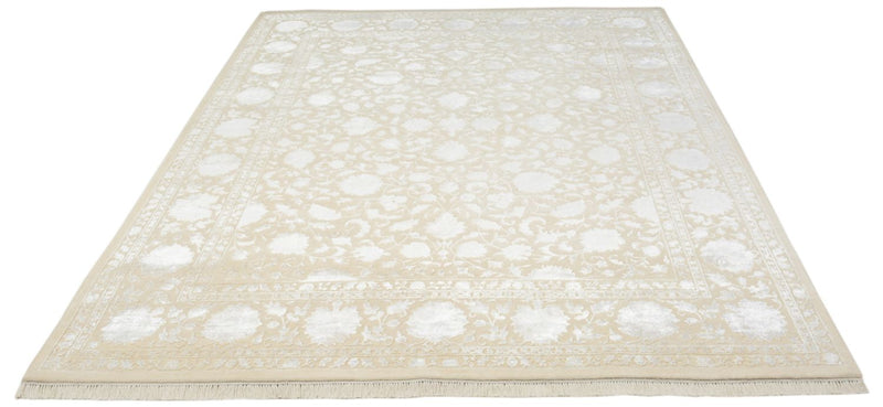 Orientalsk tæppe - 254 x 204 cm - lys beige