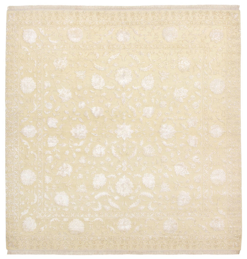 Orientalsk tæppe firkantet  - 255 x 250 cm - lys beige