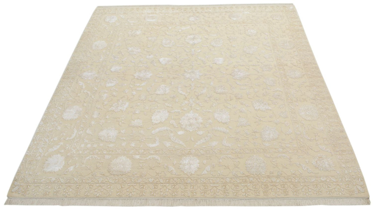 Orientalsk tæppe firkantet  - 255 x 250 cm - lys beige