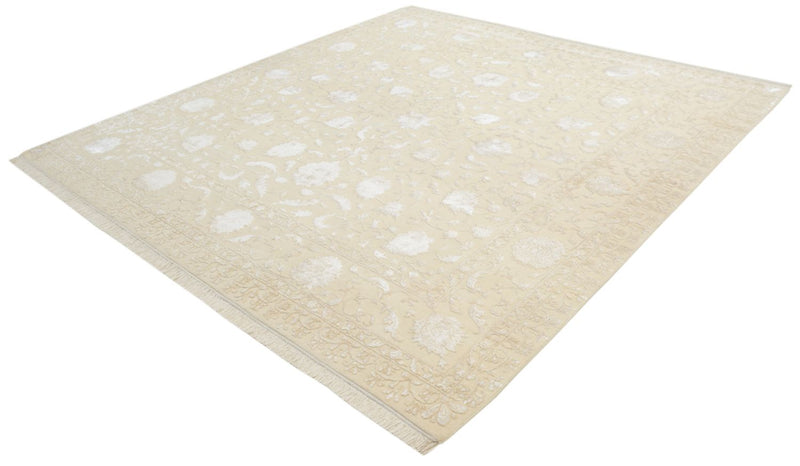 Orientalsk tæppe firkantet  - 255 x 250 cm - lys beige