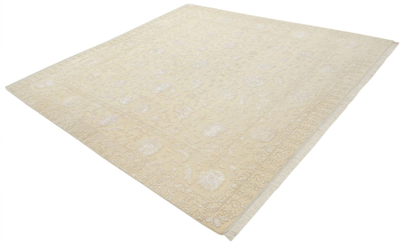 Orientalsk tæppe firkantet  - 255 x 250 cm - lys beige