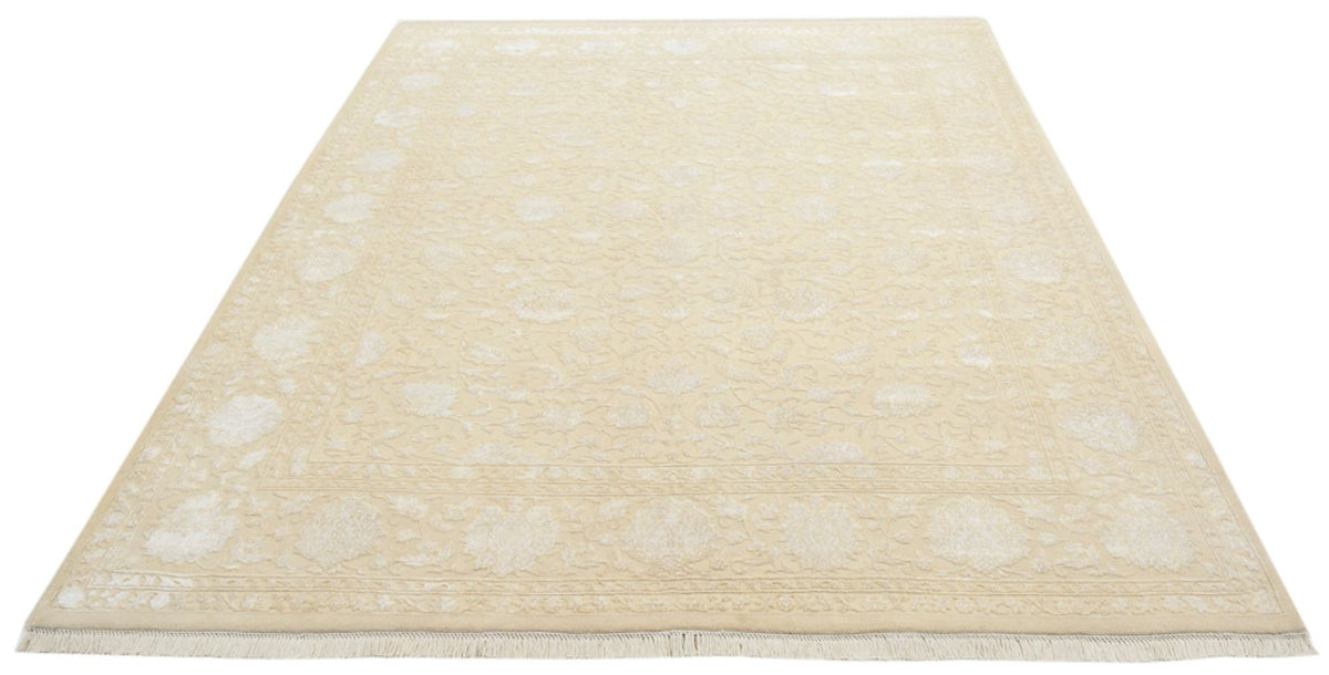 Orientalsk tæppe - 257 x 203 cm - lys beige