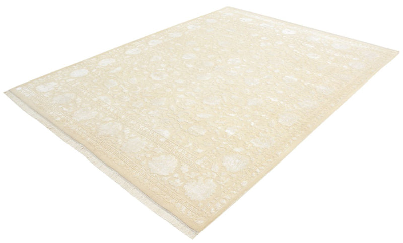 Orientalsk tæppe - 257 x 203 cm - lys beige