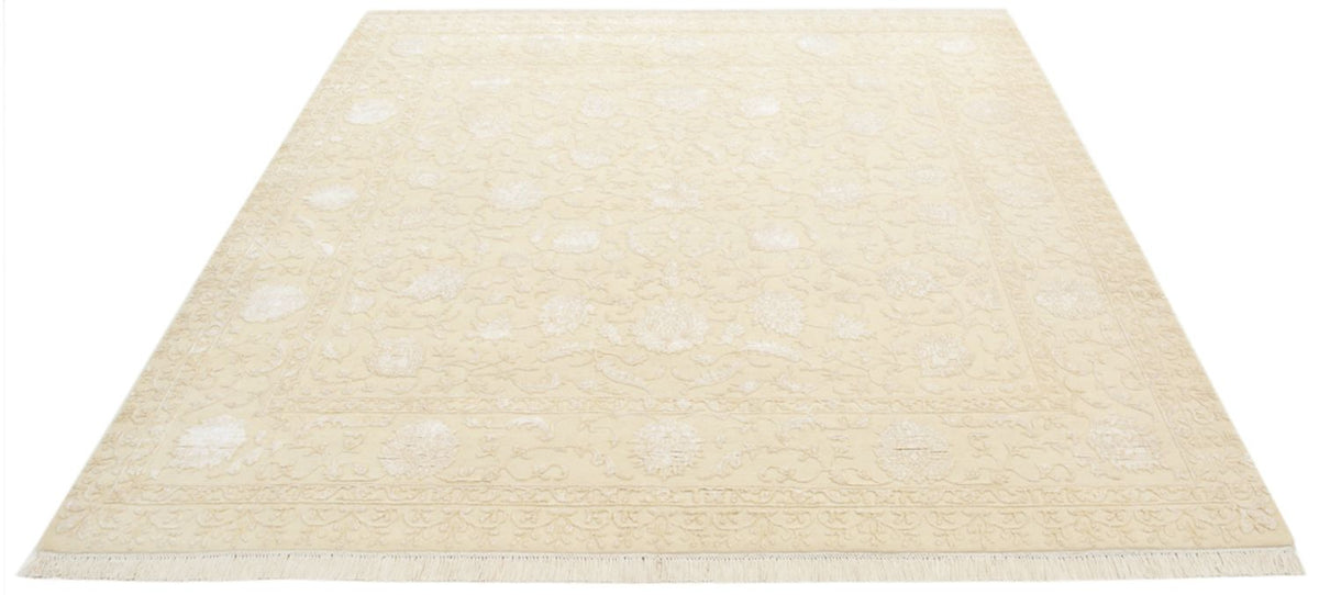 Orientalsk tæppe firkantet  - 204 x 202 cm - lys beige