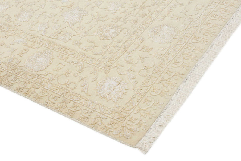 Orientalsk tæppe firkantet  - 204 x 202 cm - lys beige