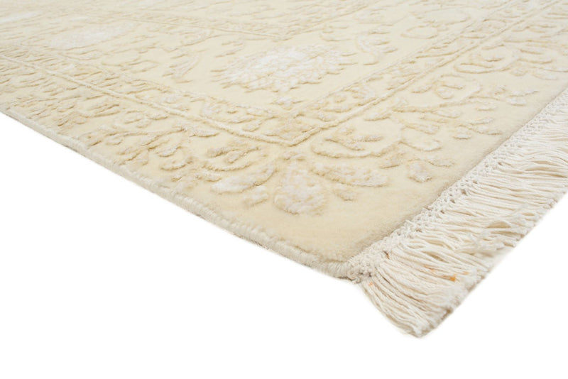 Orientalsk tæppe firkantet  - 204 x 202 cm - lys beige