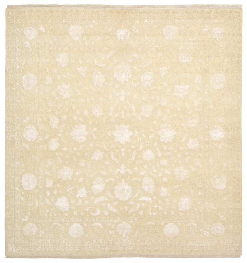 Orientalsk tæppe firkantet  - 309 x 301 cm - lys beige