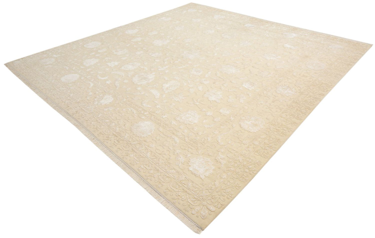 Orientalsk tæppe firkantet  - 309 x 301 cm - lys beige