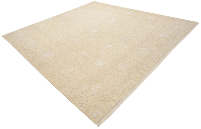Orientalsk tæppe firkantet  - 309 x 301 cm - lys beige