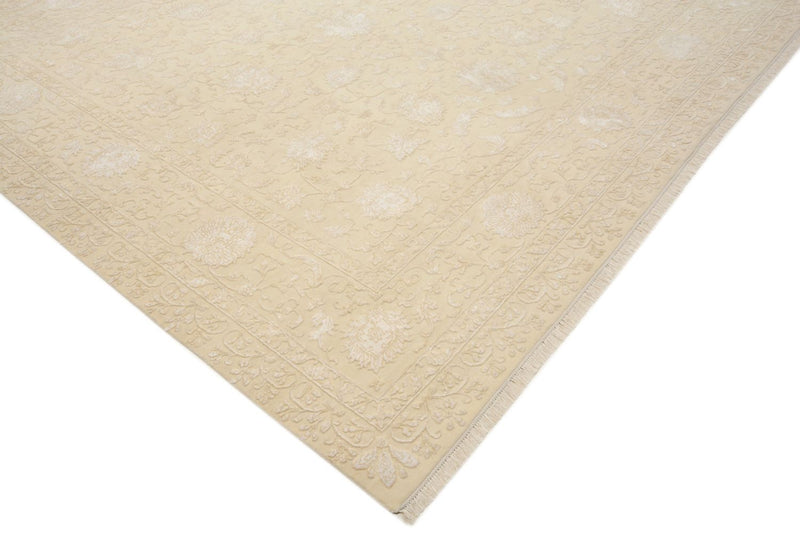 Orientalsk tæppe firkantet  - 309 x 301 cm - lys beige
