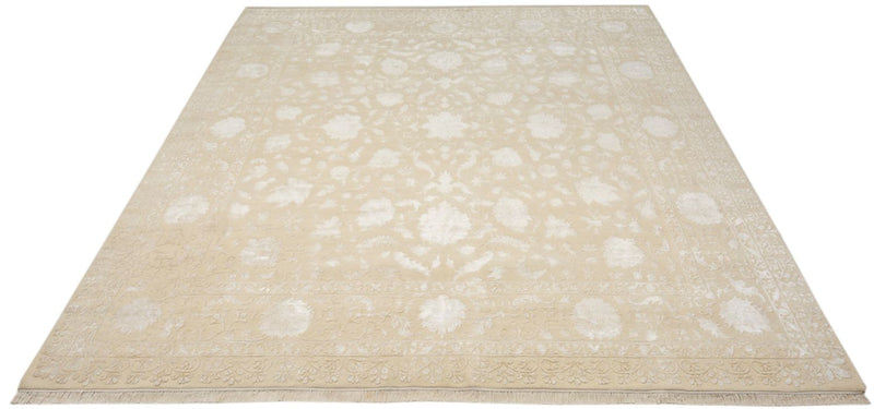 Orientalsk tæppe firkantet  - 309 x 301 cm - lys beige