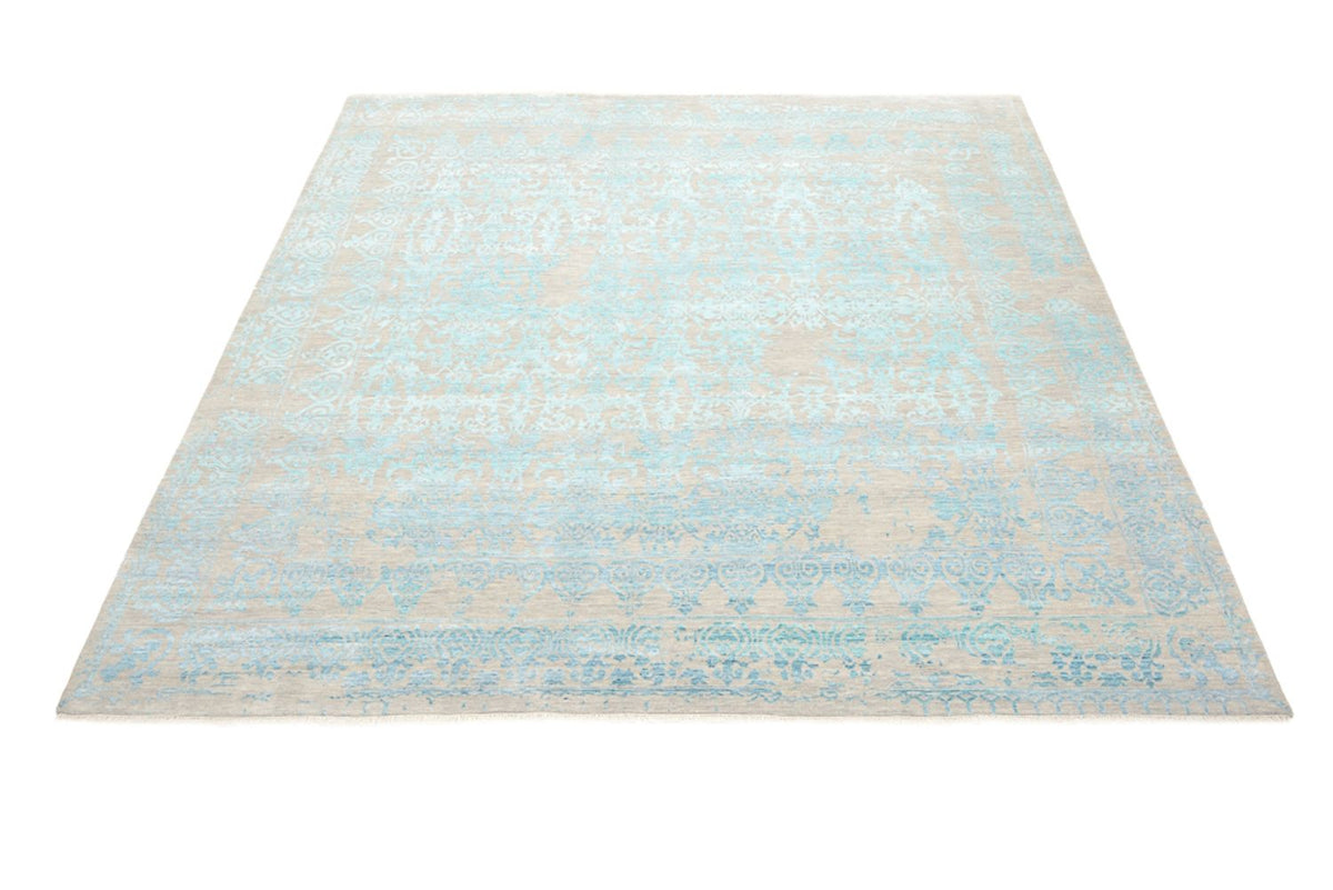 Designer tæppe firkantet  - 309 x 301 cm - lyseblå