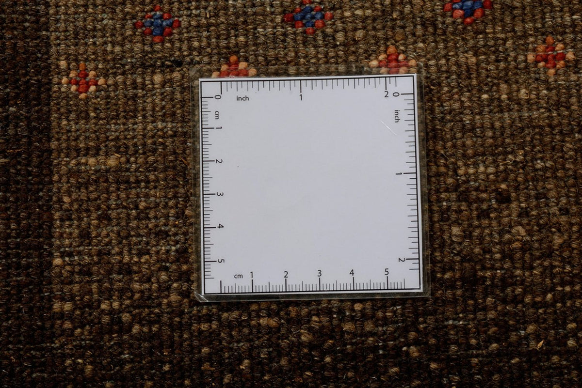 Løber Gabbeh-tæppe - Loribaft Indus - 306 x 80 cm - mørk beige