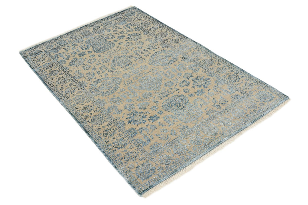 Designer tæppe - 151 x 106 cm - lyseblå