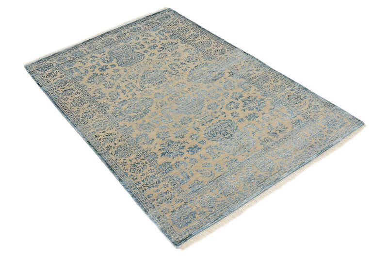Designer tæppe - 151 x 106 cm - lyseblå