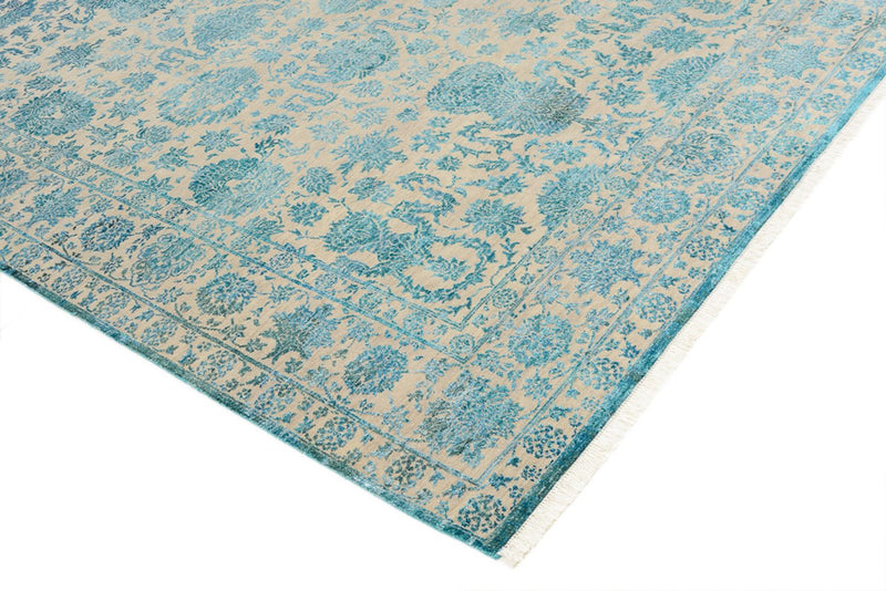 Designer tæppe - 301 x 203 cm - lyseblå