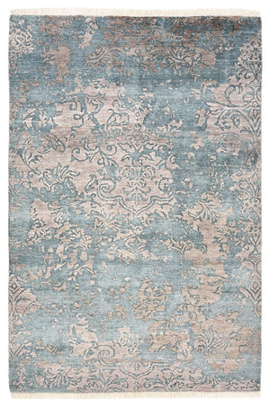 Designer tæppe - 177 x 121 cm - havblå