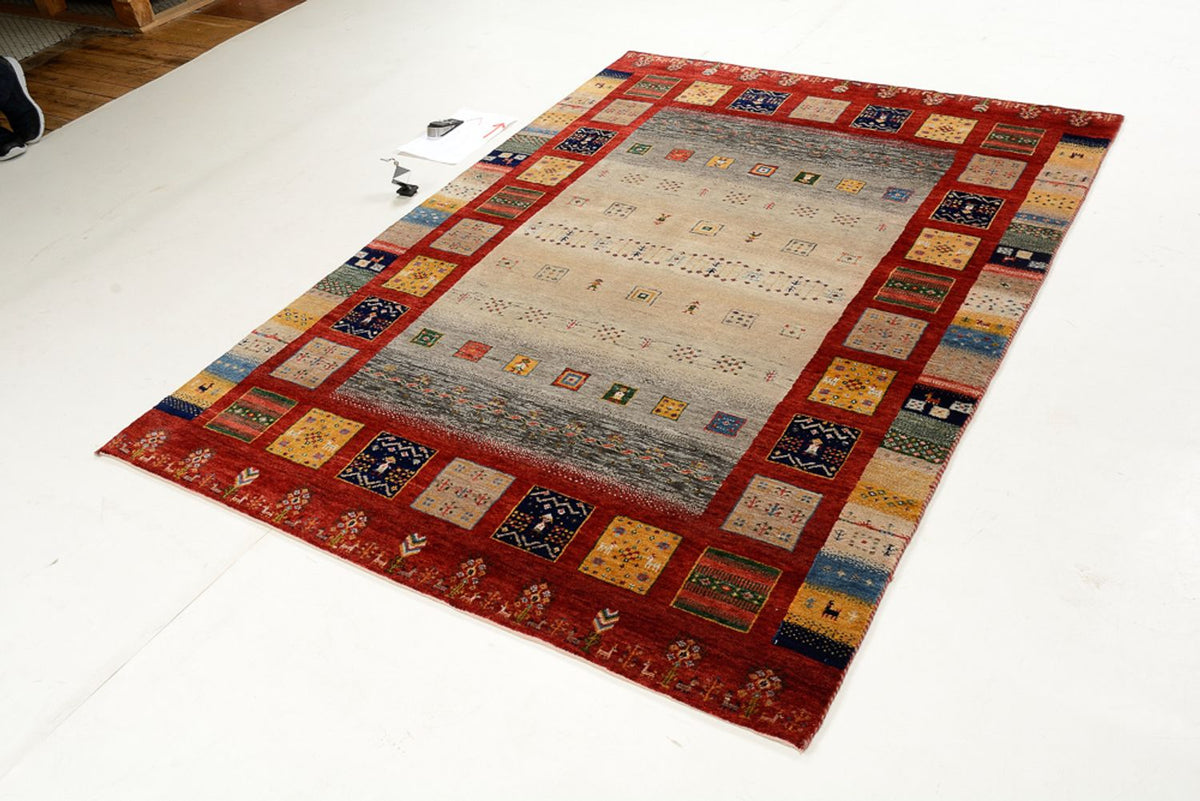 Gabbeh-tæppe - Loribaft Indus - 204 x 150 cm - flerfarvet