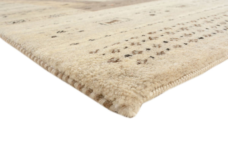 Gabbeh-tæppe - Loribaft Indus - 203 x 146 cm - mørk beige