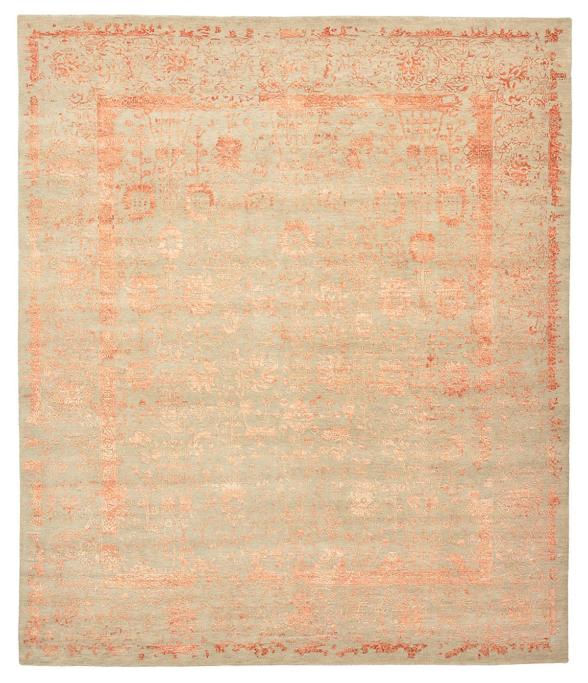 Designer tæppe - 293 x 251 cm - lys brun