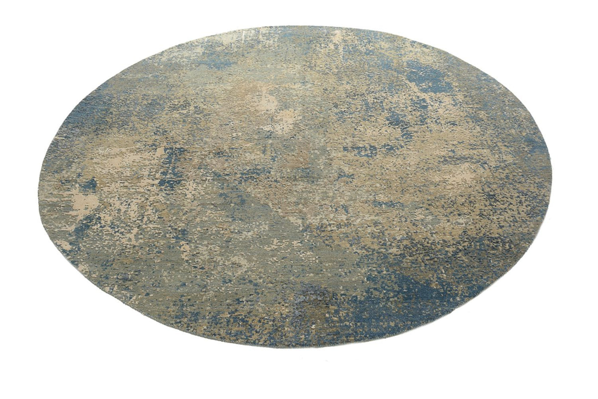 Designer tæppe rundt  - 201 x 199 cm - sand