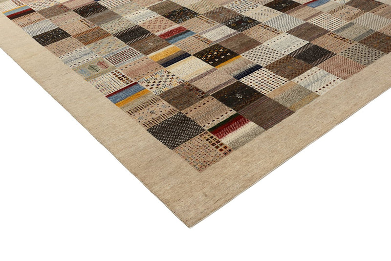 Gabbeh-tæppe - Loribaft Indus - 350 x 250 cm - mørk beige