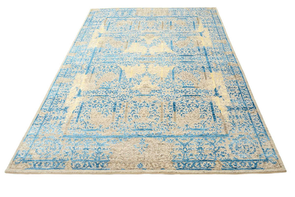 Designer tæppe - 234 x 176 cm - lyseblå