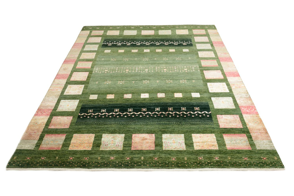 Gabbeh-tæppe - Loribaft Indus - 238 x 173 cm - grøn