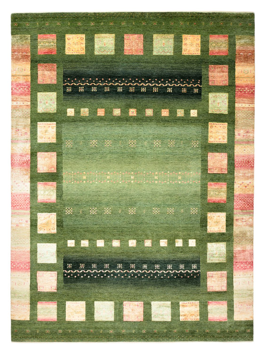 Gabbeh-tæppe - Loribaft Indus - 343 x 251 cm - flerfarvet