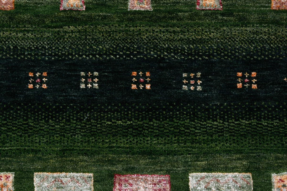 Gabbeh-tæppe - Loribaft Indus - 154 x 106 cm - grøn
