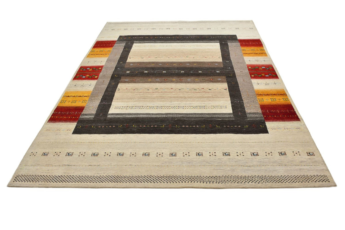 Gabbeh-tæppe - Loribaft Indus - 347 x 254 cm - lys beige
