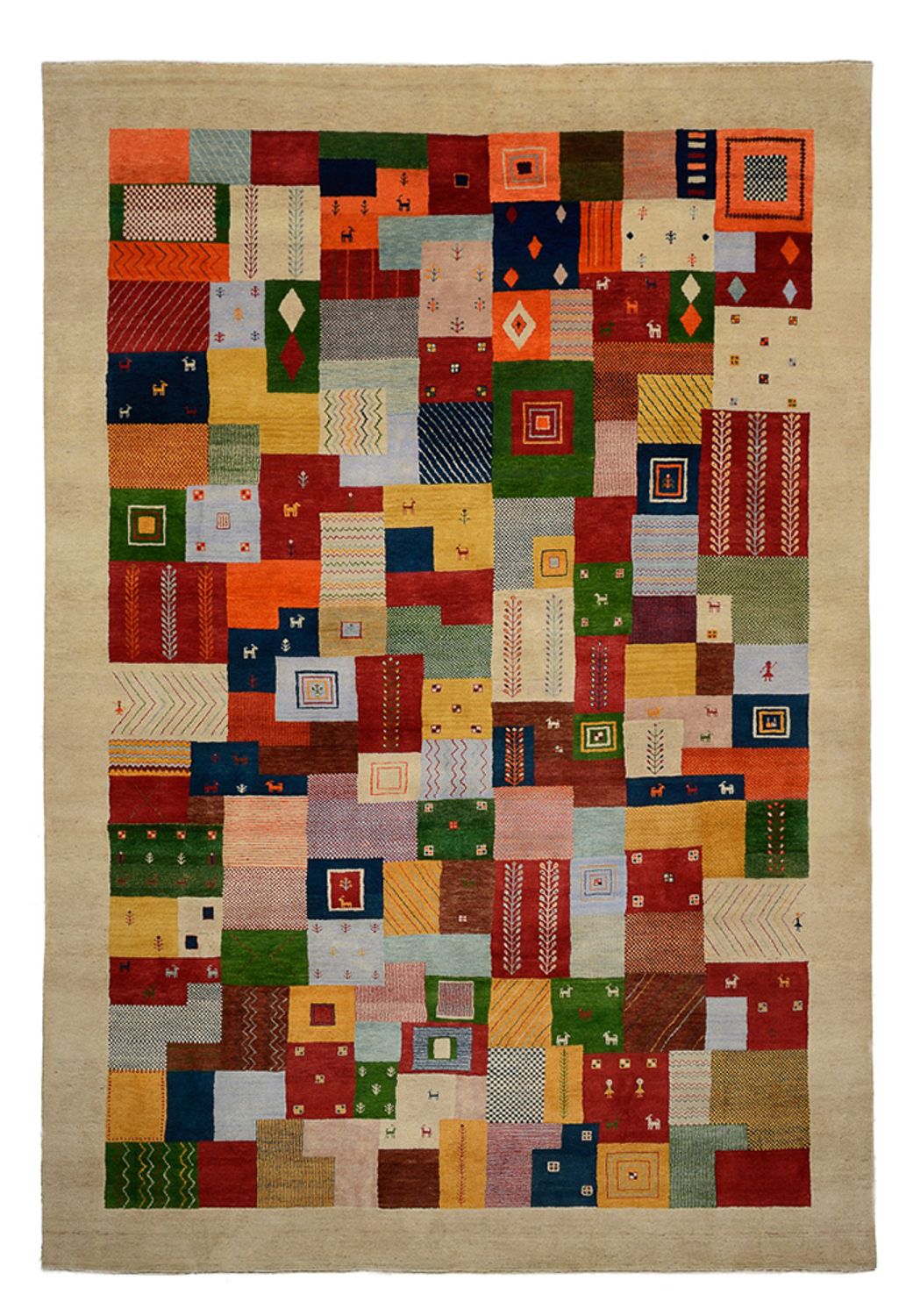 Gabbeh-tæppe - Loribaft Indus - 347 x 246 cm - flerfarvet