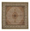 Orientalsk tæppe - Tabriz firkantet - 203 x 201 cm - mørk beige