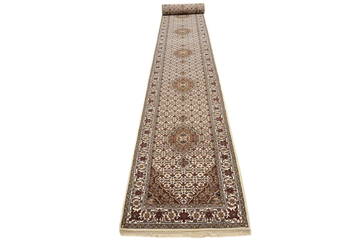 Løber Orientalsk tæppe - Tabriz - 602 x 81 cm - lys beige