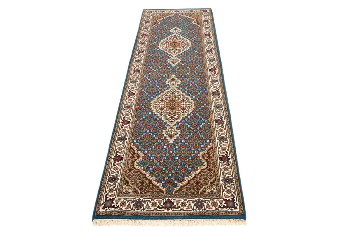 Løber Orientalsk tæppe - Tabriz - 244 x 75 cm - mørkeblå