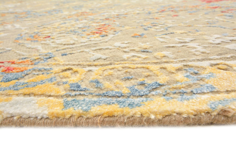 Designer tæppe rundt  - 204 x 202 cm - sand