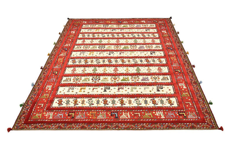 Orientalsk tæppe - 245 x 175 cm - lys beige