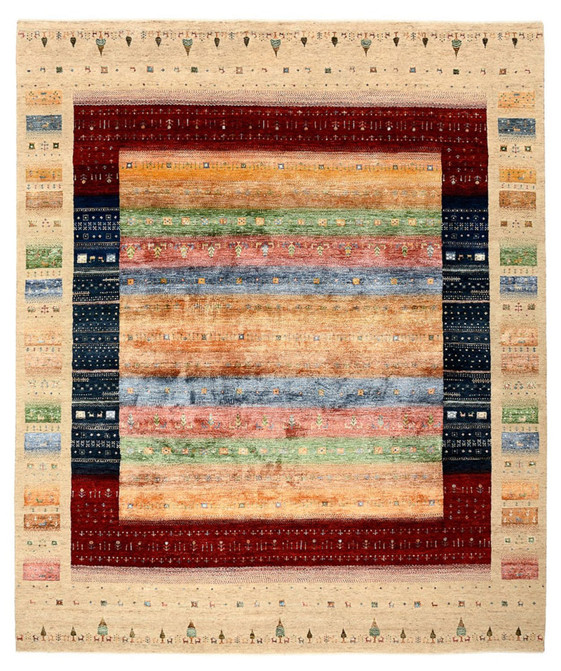 Gabbeh-tæppe - Loribaft Indus - 300 x 251 cm - flerfarvet