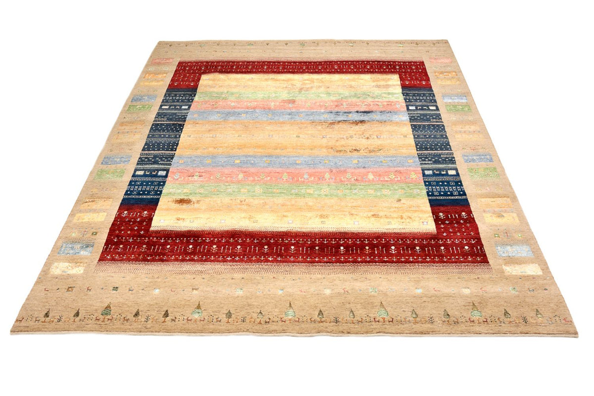 Gabbeh-tæppe - Loribaft Indus - 300 x 251 cm - flerfarvet