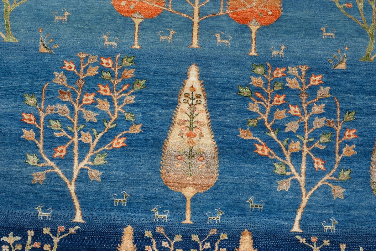 Gabbeh-tæppe - Loribaft Indus - 206 x 155 cm - blå
