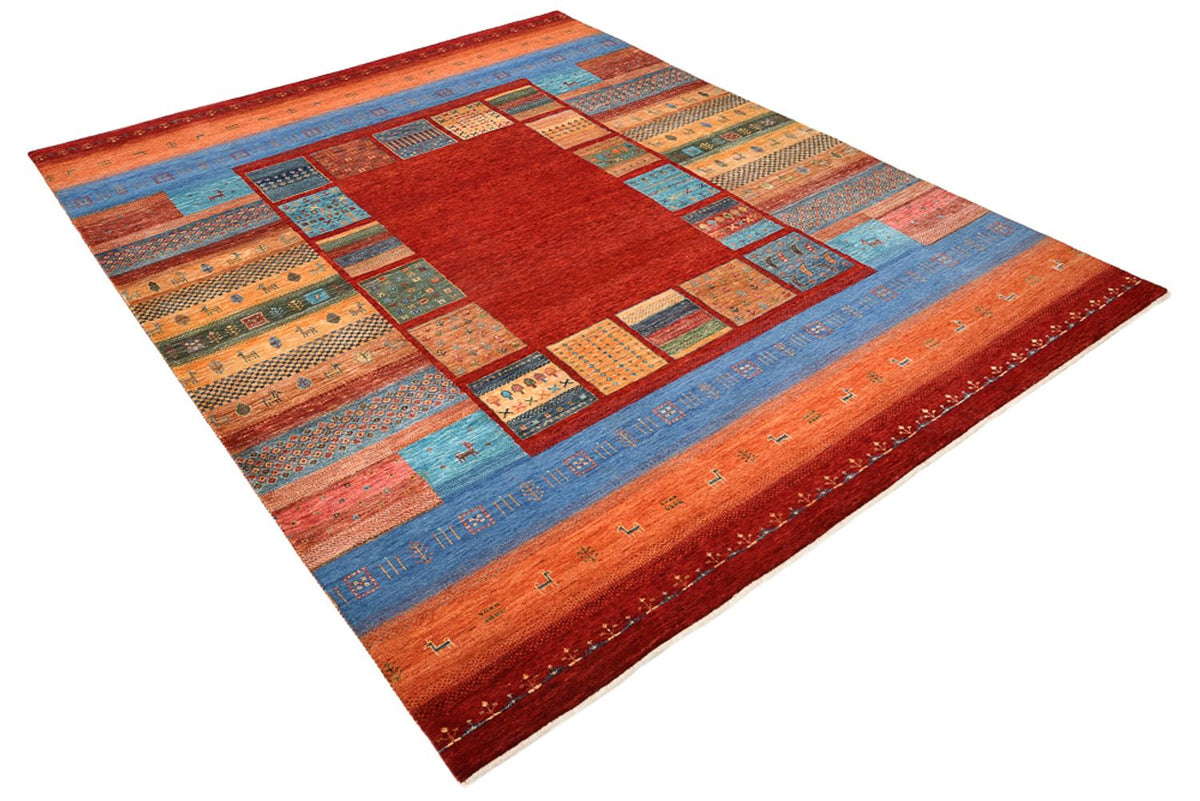 Gabbeh-tæppe - Loribaft Indus - 249 x 206 cm - rød
