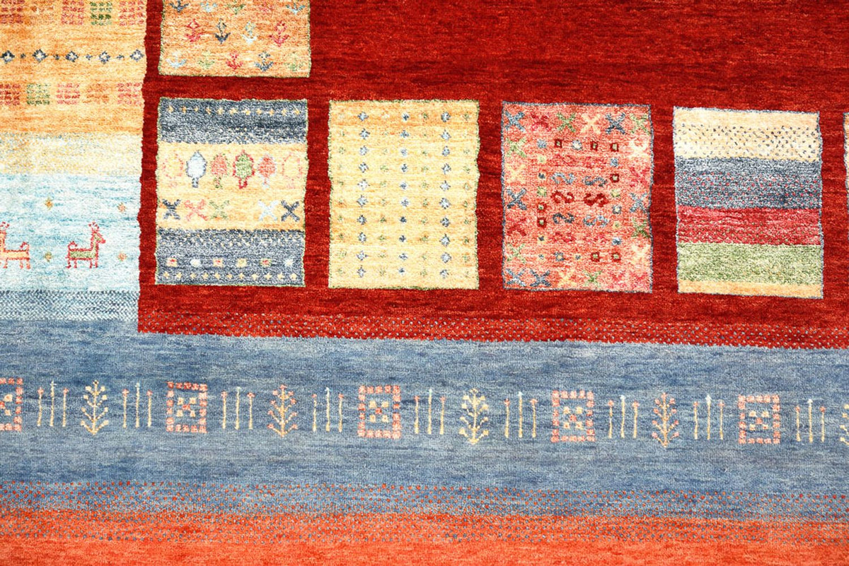 Gabbeh-tæppe - Loribaft Indus - 336 x 250 cm - rød