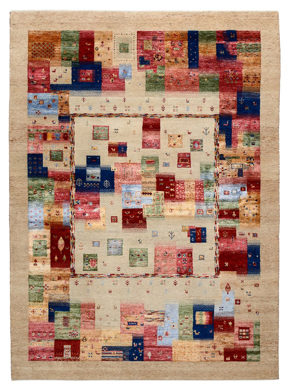 Gabbeh-tæppe - Loribaft Indus - 244 x 177 cm - flerfarvet