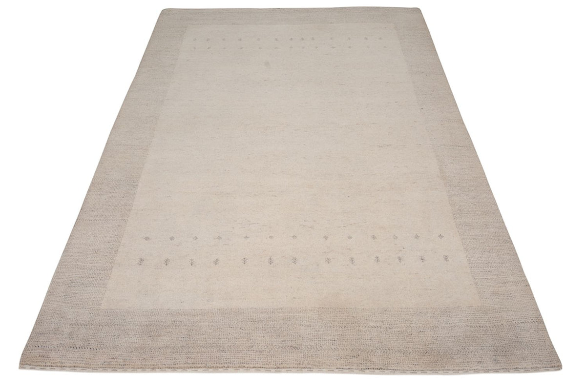 Gabbeh-tæppe - Loribaft Indus - 201 x 146 cm - lysegrå