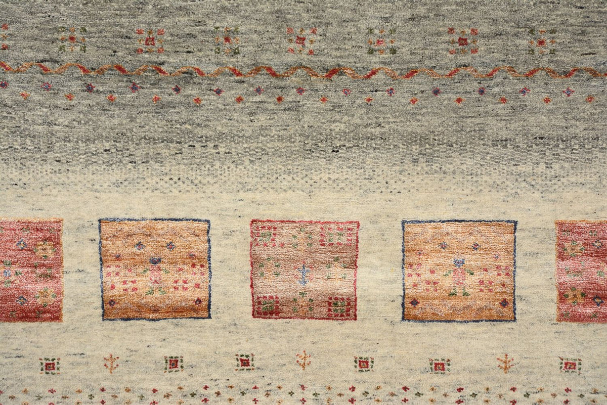 Gabbeh-tæppe - Loribaft Indus - 207 x 158 cm - mørk beige