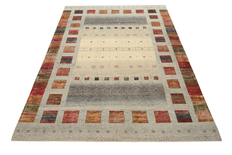 Gabbeh-tæppe - Loribaft Indus - 354 x 248 cm - mørk beige